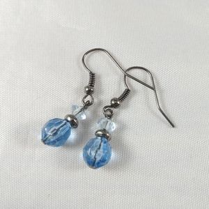 Blue beaded earrings